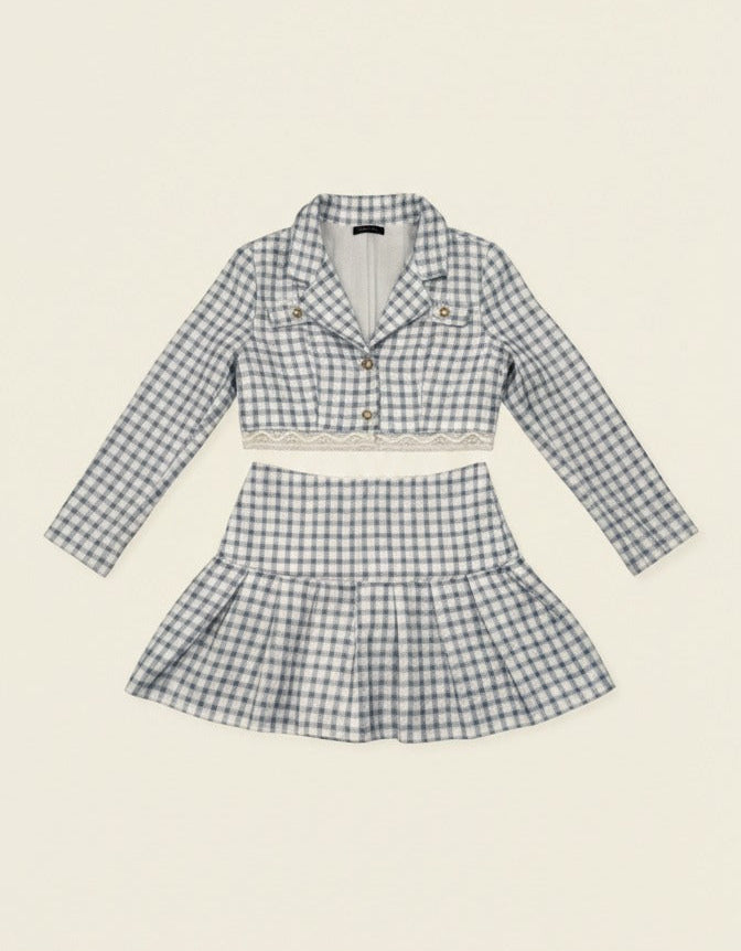 Ensemble bleu carreaux Kdrama | Friperie